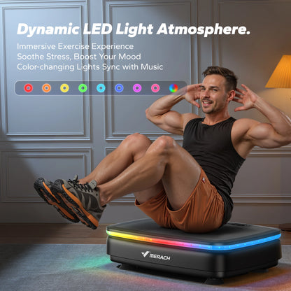 Vibration Plate Exercise Machine with Light Whole Body Workout Power