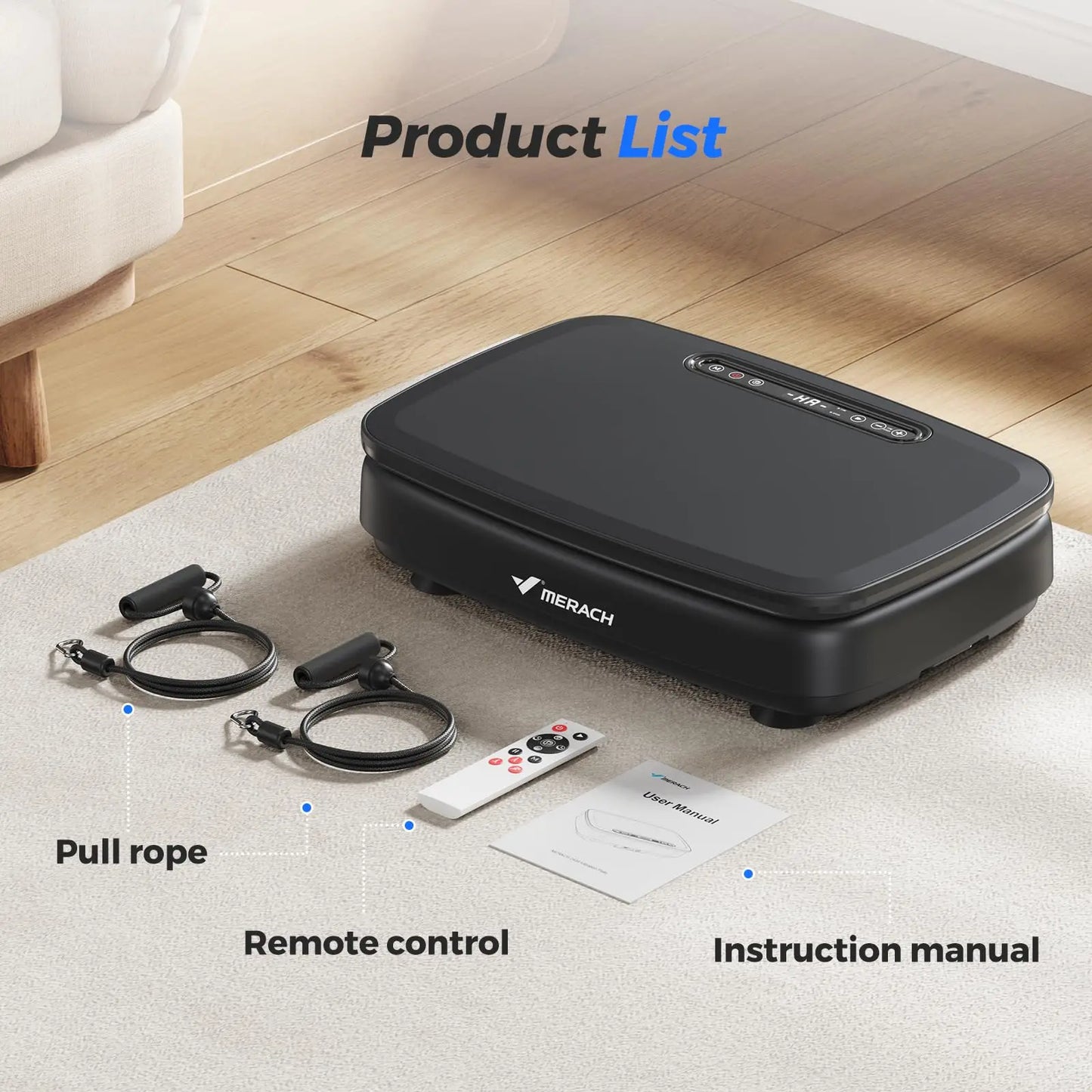 Vibration Plate Exercise Machine with Light Whole Body Workout Power