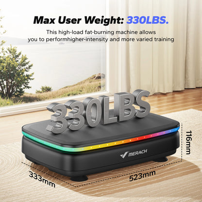 Vibration Plate Exercise Machine with Light Whole Body Workout Power