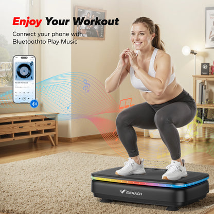 Vibration Plate Exercise Machine with Light Whole Body Workout Power