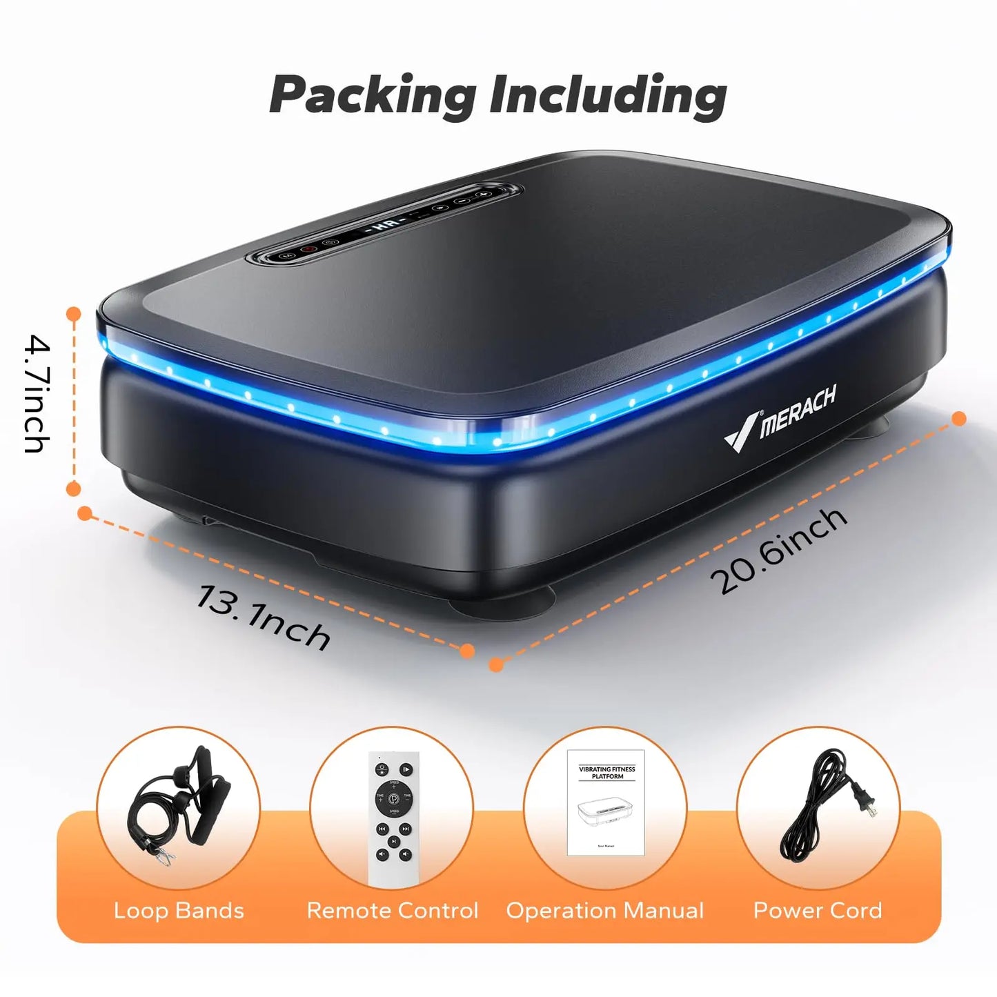 Vibration Plate Exercise Machine with Light Whole Body Workout Power