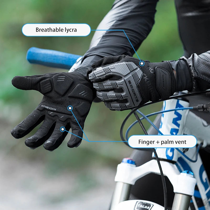Cycling Gloves - Thermal Autumn/Winter Windproof Gloves with Touch-Screen Ability