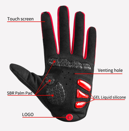 Cycling Gloves - Thermal Autumn/Winter Windproof Gloves with Touch-Screen Ability