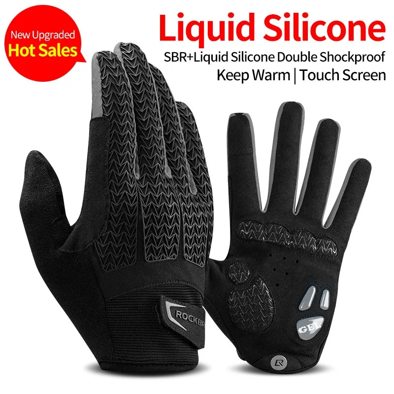 Cycling Gloves - Thermal Autumn/Winter Windproof Gloves with Touch-Screen Ability