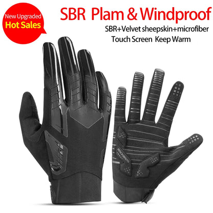 Cycling Gloves - Thermal Autumn/Winter Windproof Gloves with Touch-Screen Ability