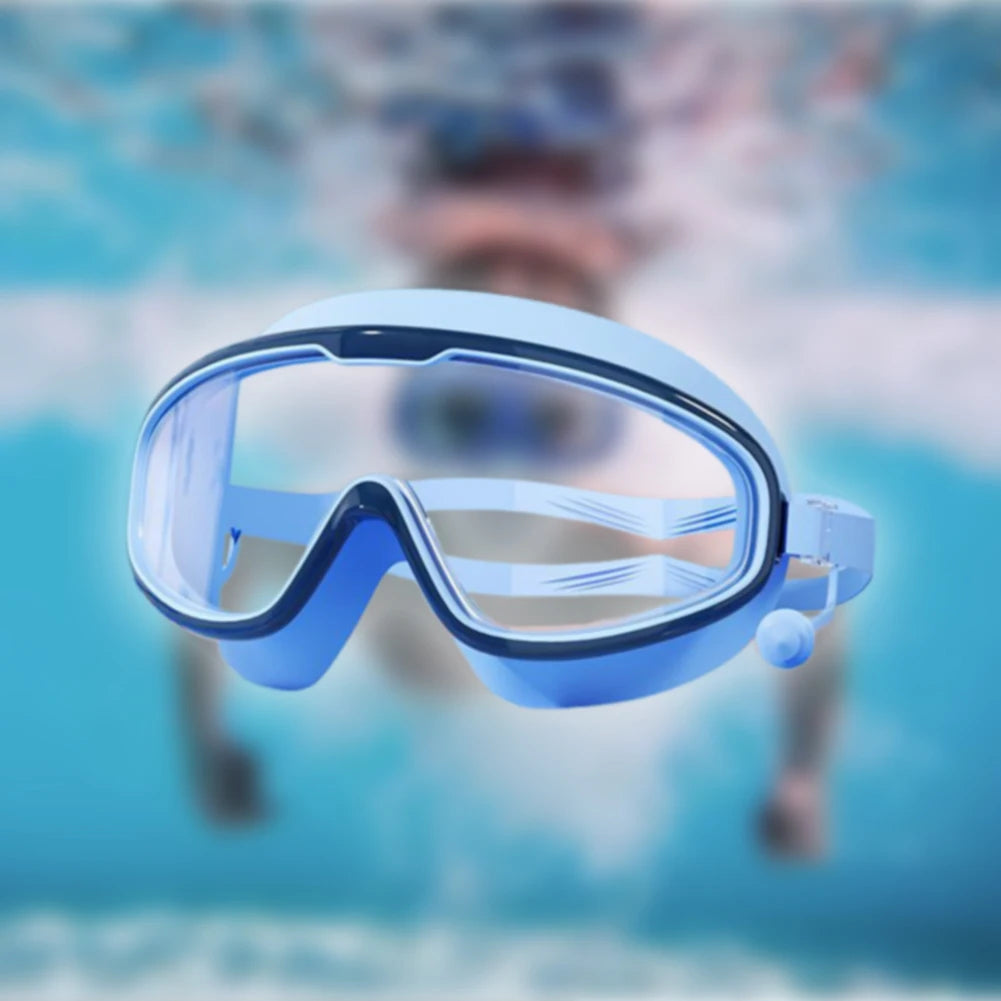 Kids Swim Goggles with Earplugs – Anti-Fog UV Protection Swimming Goggles for Boys & Girls