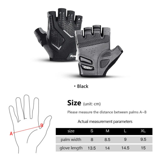 Anti-Slip Half-Finger Cycling Gloves with Gel Pad Shock-Absorbing Material