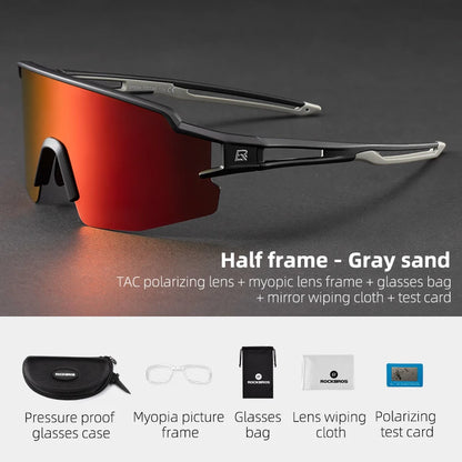 Polarized Cycling Glasses with UV400 Protection for Men & Women