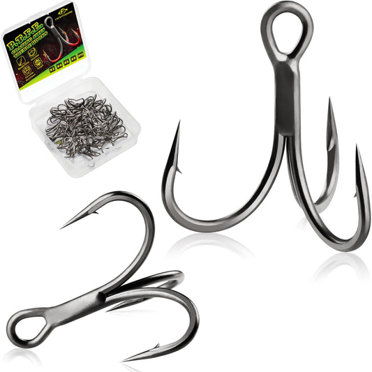 Coated Treble Hooks - 50PCS
