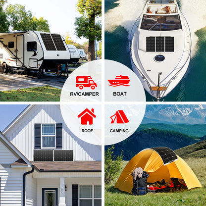 Portable Solar Panel (100W+) – Flexible Monocrystalline Panel for Camping & Off-Grid Power