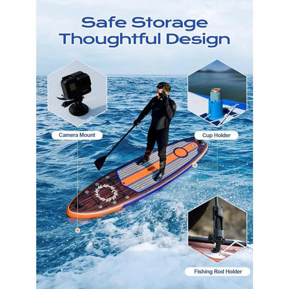 Extra Wide Inflatable Paddle Board 11’ – Stable SUP with Accessories for All Skill Levels