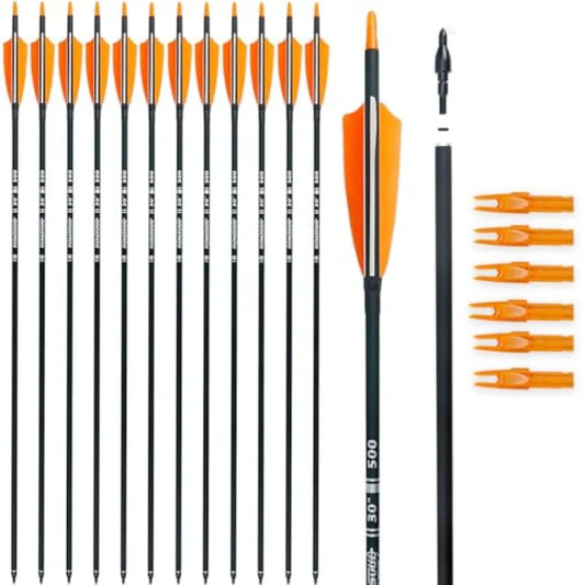 Carbon Arrows for Archery Target Practice & Hunting
