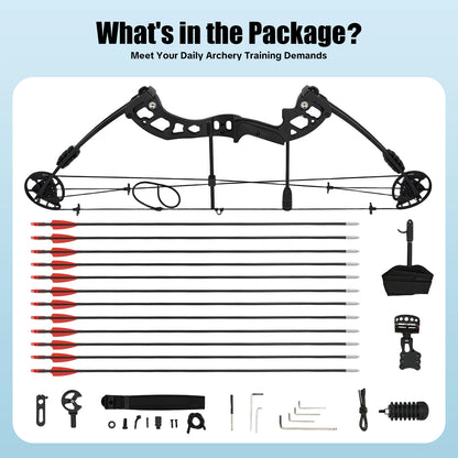 Compound Bow Kit – Adjustable Draw Weight Archery Set for Target Practice & Outdoor Use