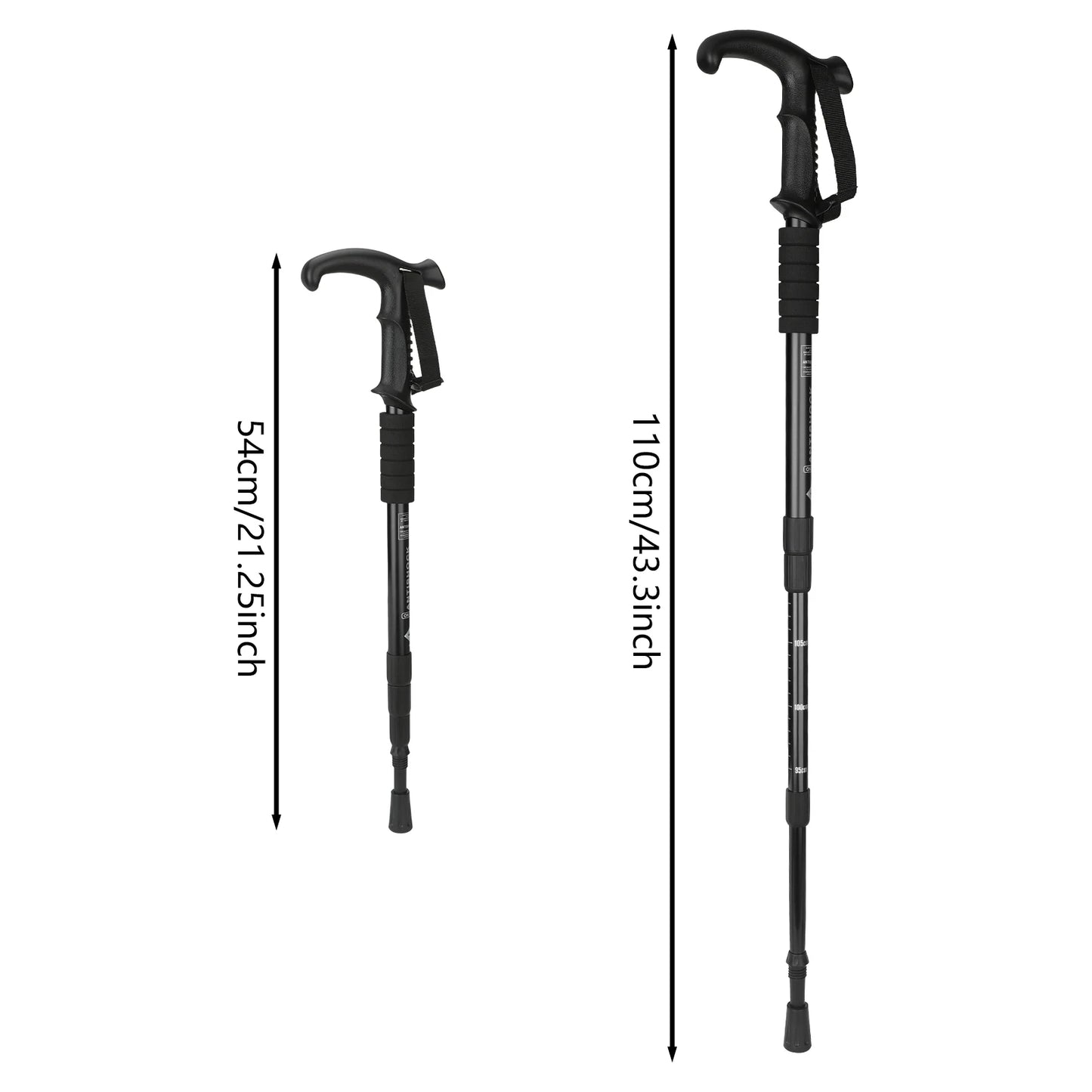 Adjustable Trekking Poles (54–110cm) – Lightweight Aluminum Hiking Sticks for Stability & Support