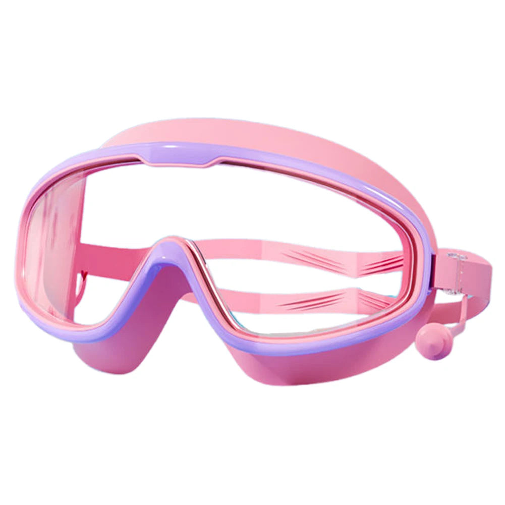 Kids Swim Goggles with Earplugs – Anti-Fog UV Protection Swimming Goggles for Boys & Girls