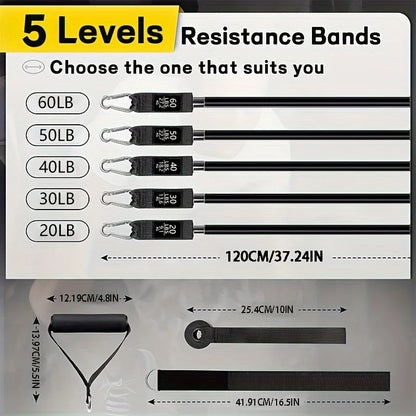 Resistance Bands With Door Anchor and Accessories