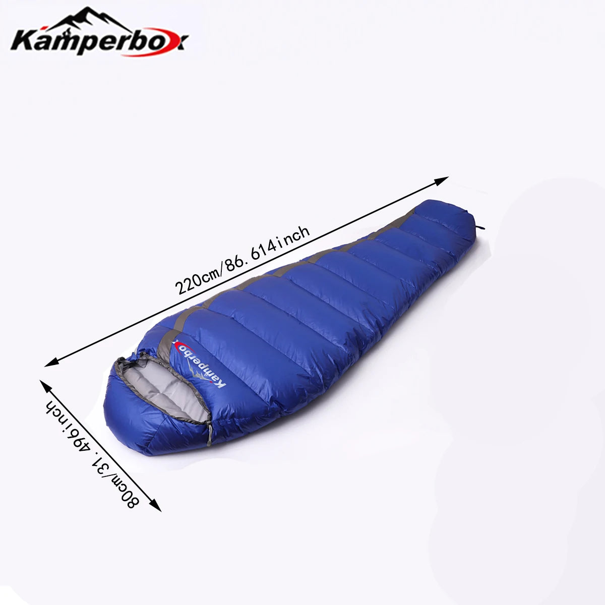 Winter Down Sleeping Bag (0°C to -10°C) – Cold Weather Mummy Sleeping Bag for Camping