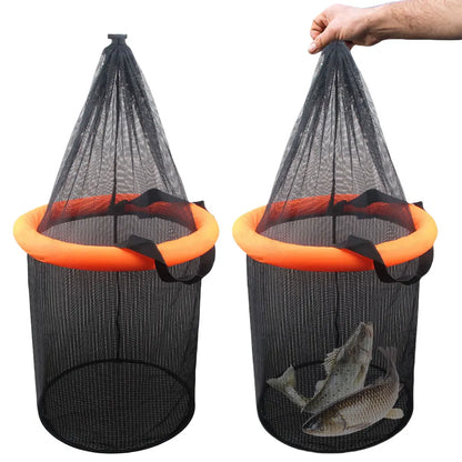 Foldable Floating Mesh Fishing & Bait Storage Basket