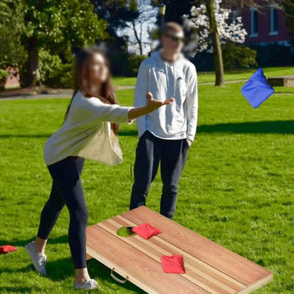 Regulation Cornhole Set (4’ x 2’) – Solid Wood Boards with 8 Bean Bags for Outdoor Play