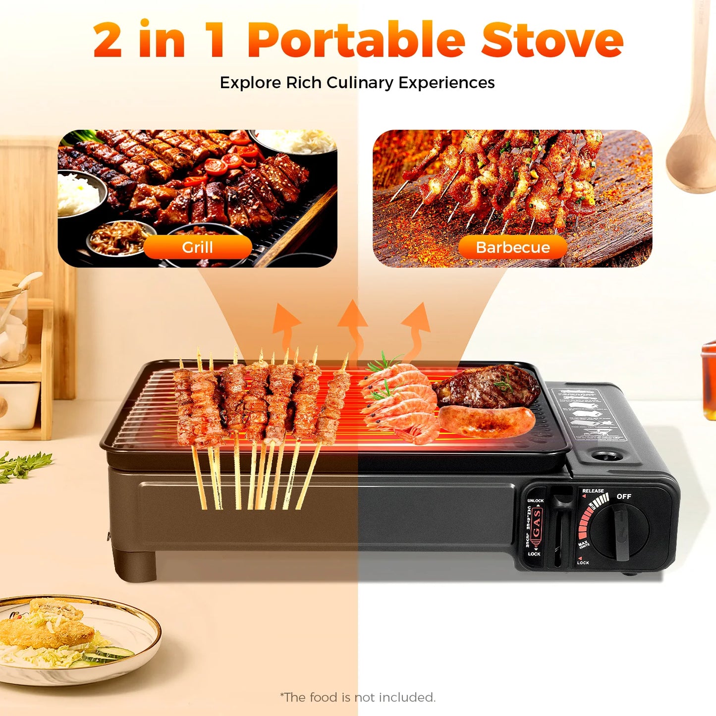Portable Camping Gas Stove – Butane Outdoor Grill for Cooking, Camping & Travel