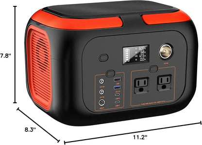 Portable Power Station (120W–600W) – Solar Generator Backup Battery for Camping & Emergency Use