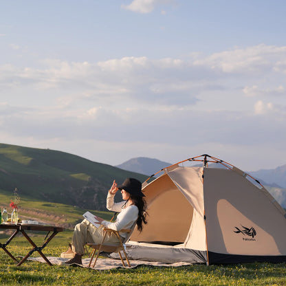 2–4 Person Camping Tent – Windproof Waterproof Family Tent with Easy Setup