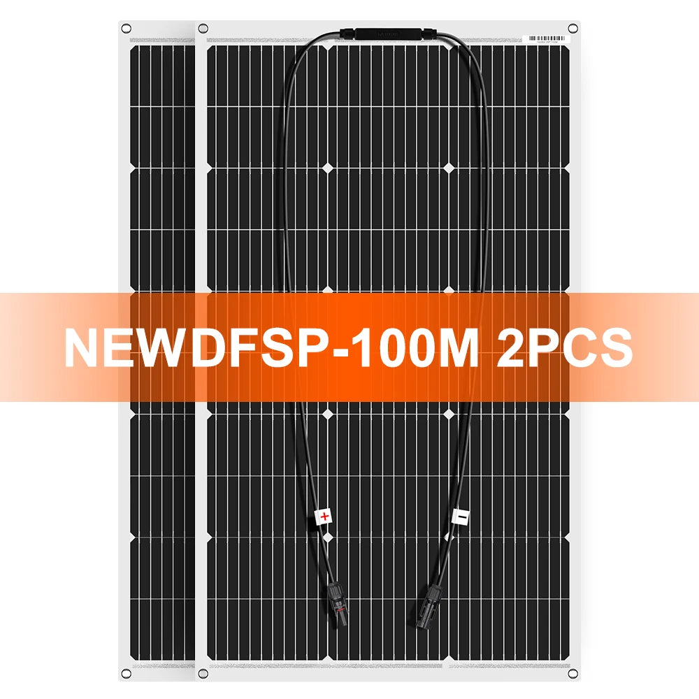 Portable Solar Panel (100W+) – Flexible Monocrystalline Panel for Camping & Off-Grid Power