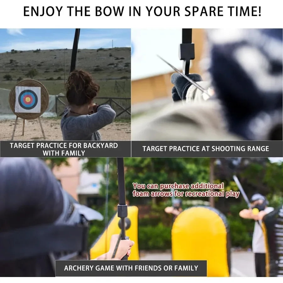 Recurve Bow Set (20lb) – Beginner Archery Kit with Arrows, Target & Accessories