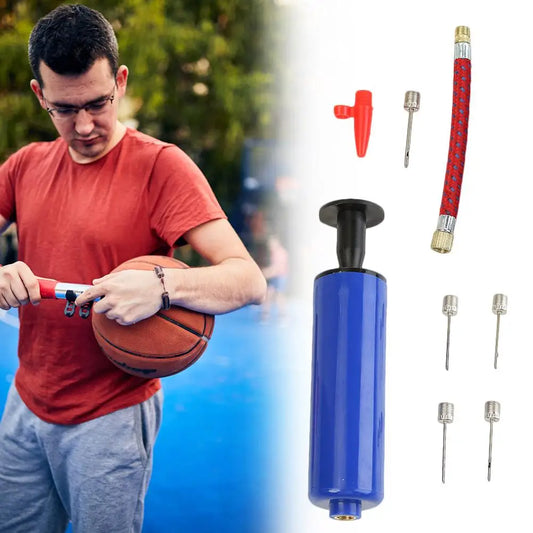 Ball Pump Inflator Kit (10pcs) – Portable Air Pump with Needles for Sports Balls & Tires