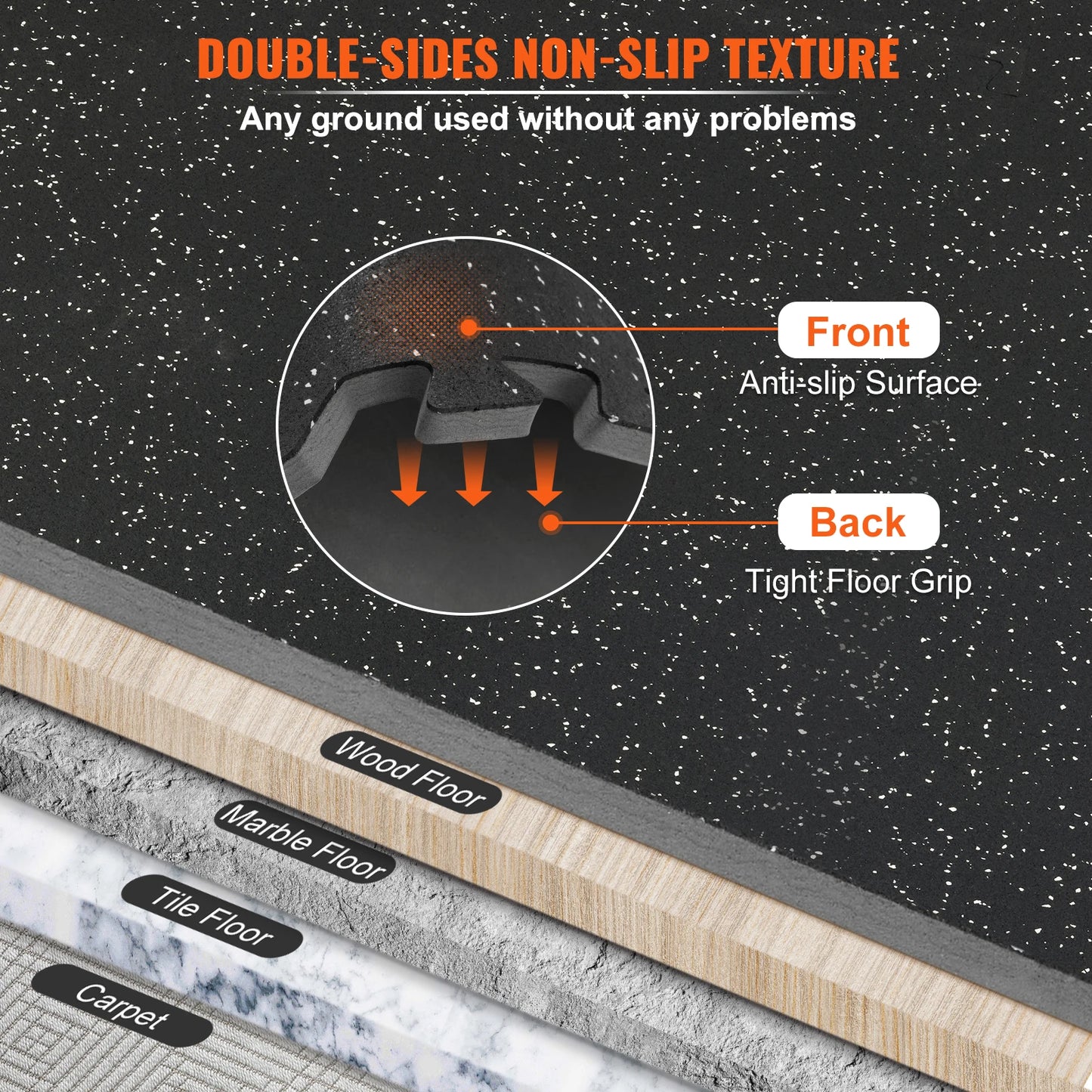 Thick Waterproof Interlocking Gym Floor Mats