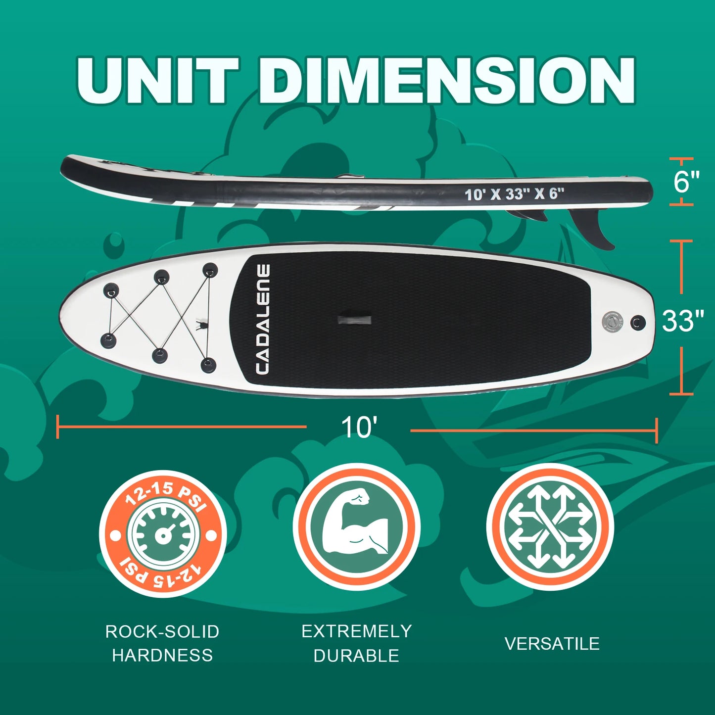 Inflatable Paddle Board 10’ – Stable SUP with Non-Slip Deck & Full Accessory Kit