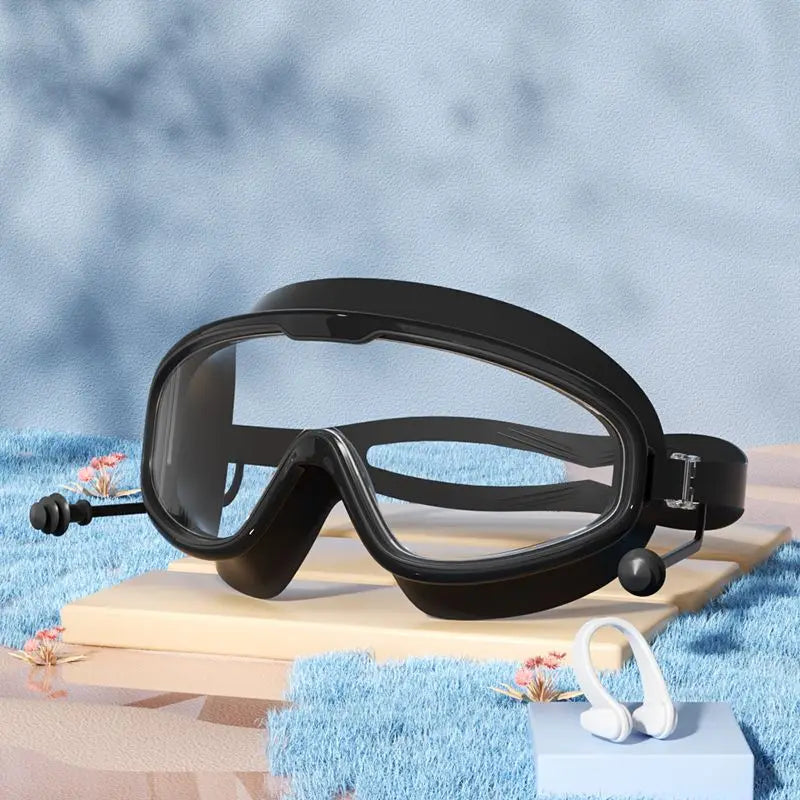 Kids Swim Goggles with Earplugs – Anti-Fog UV Protection Swimming Goggles for Boys & Girls