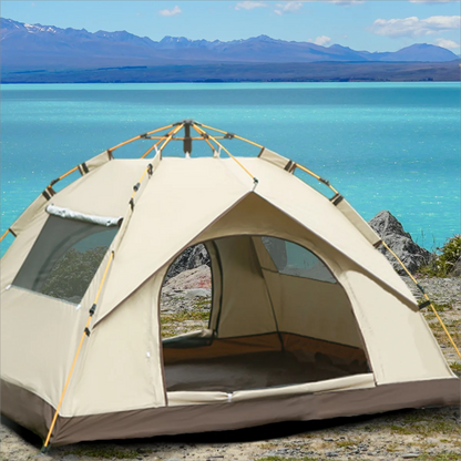 4-Person Pop-Up Camping Tent – Waterproof Automatic Tent with Dual Doors & Windows