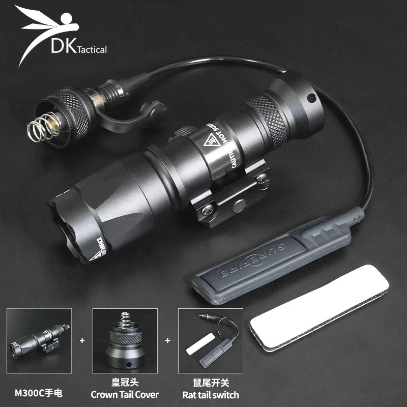 Tactical Hunting Flashlight - Fits 20mm Rail Mount