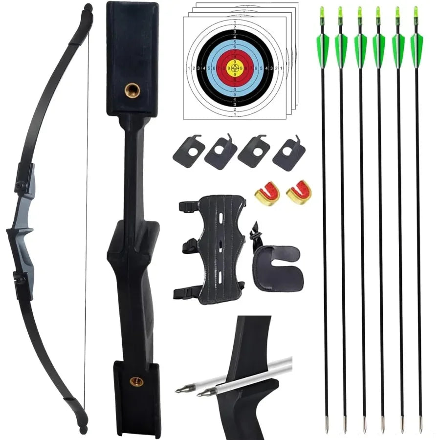 Recurve Bow Set (20lb) – Beginner Archery Kit with Arrows, Target & Accessories