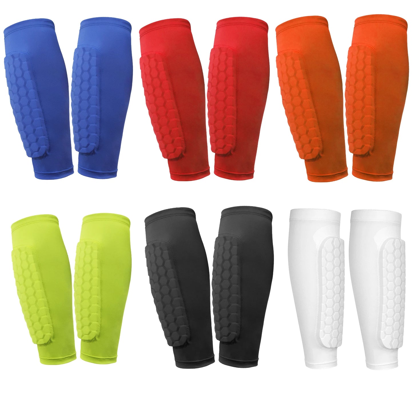 Soccer Shin Guards – Lightweight Honeycomb Padding Shin Pads for Training & Match Play