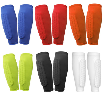 Soccer Shin Guards – Lightweight Honeycomb Padding Shin Pads for Training & Match Play