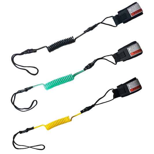 Coiled Bodyboard & SUP Leash – TPU Ankle Strap Surf Leash for Paddleboarding & Surfing