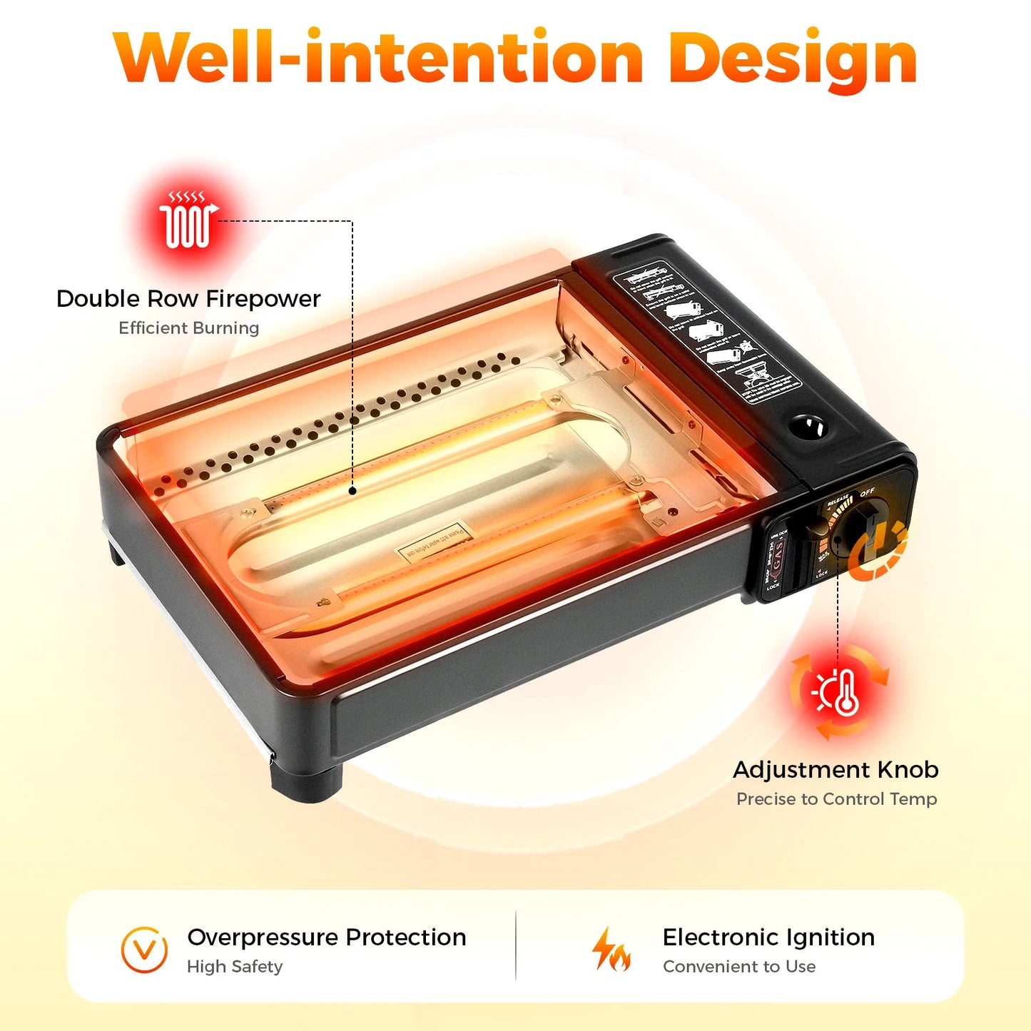 Portable Camping Gas Stove – Butane Outdoor Grill for Cooking, Camping & Travel
