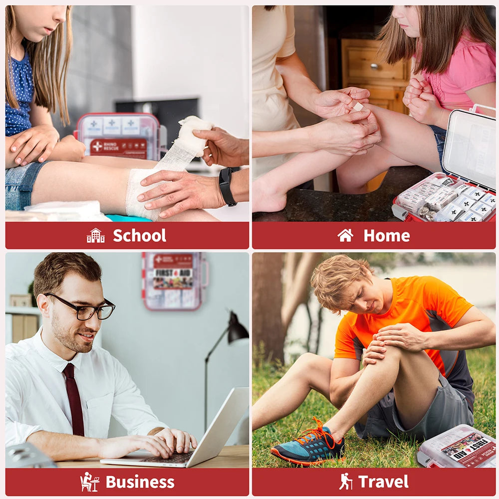 First Aid Kit (350 Pieces) – Comprehensive Emergency Medical Kit for Camping, Travel & Home