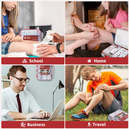First Aid Kit (350 Pieces) – Comprehensive Emergency Medical Kit for Camping, Travel & Home