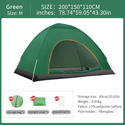 2–3 Person Pop-Up Camping Tent – Lightweight Waterproof Instant Setup Tent