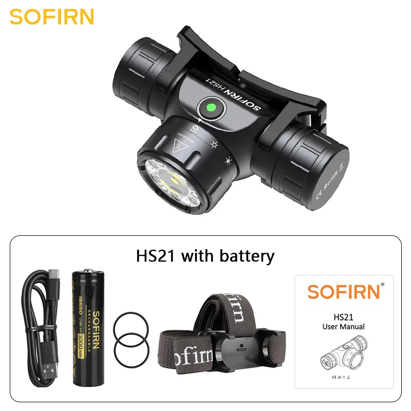 Rechargeable LED Headlamp (2000 Lumens) – USB-C Headlight with Multiple Modes for Camping & Hiking