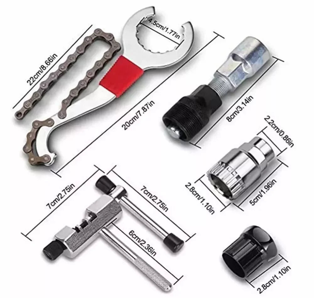 9PCS Complete Bike Repair Tool Kit