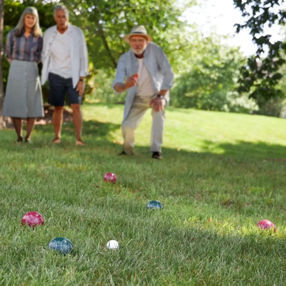Bocce Ball Set (Regulation Size) – Classic Lawn Game with Carry Case for Backyard & Beach