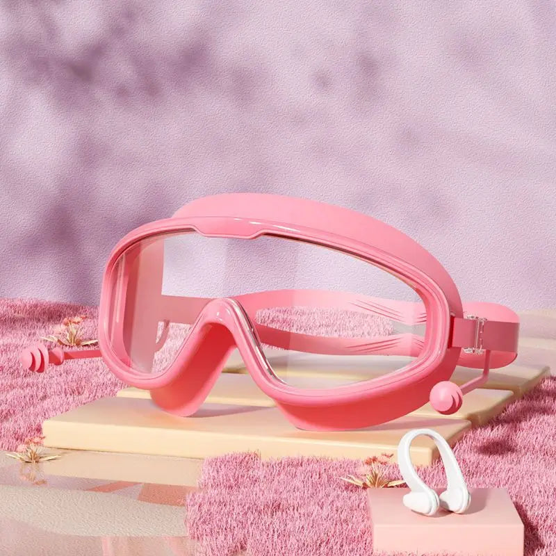 Kids Swim Goggles with Earplugs – Anti-Fog UV Protection Swimming Goggles for Boys & Girls