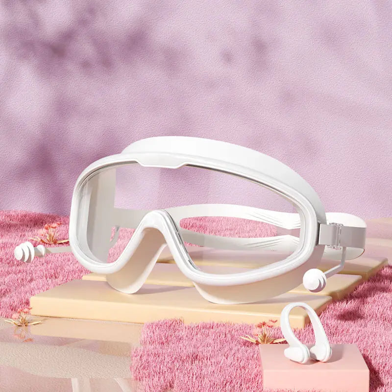 Kids Swim Goggles with Earplugs – Anti-Fog UV Protection Swimming Goggles for Boys & Girls