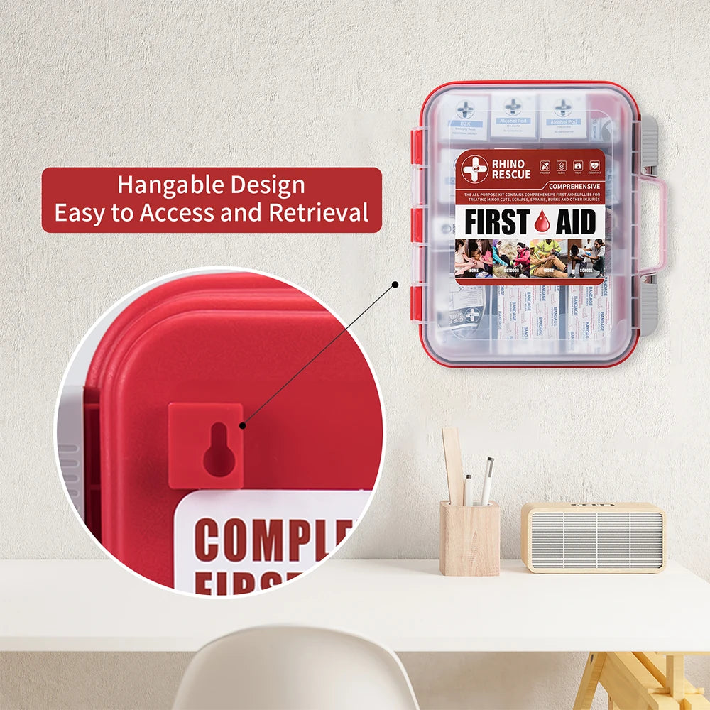 First Aid Kit (350 Pieces) – Comprehensive Emergency Medical Kit for Camping, Travel & Home