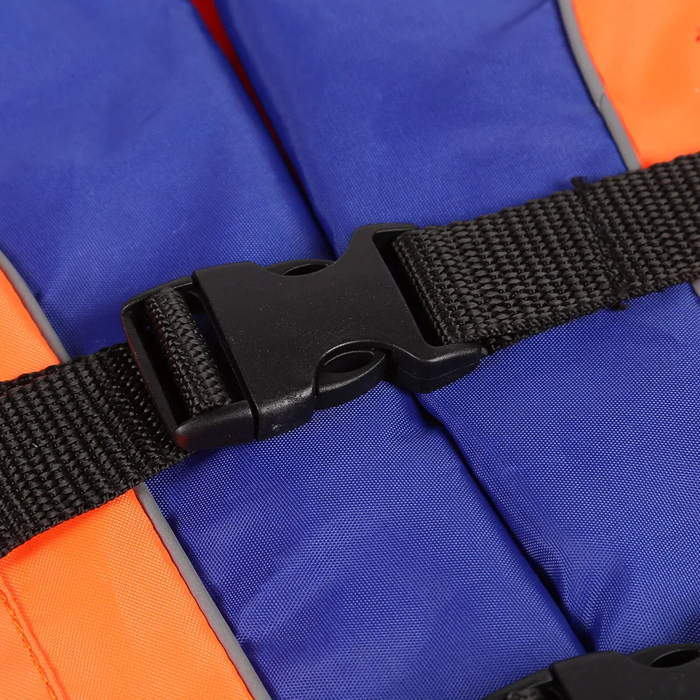 Kids Life Vest with Whistle & Reflective Strips – Adjustable Youth Life Jacket for Water Safety