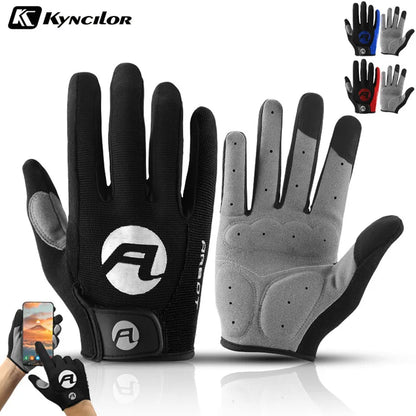 Cycling Gloves - Full Finger BMX Mountain Bike Gloves with Touchscreen Ability